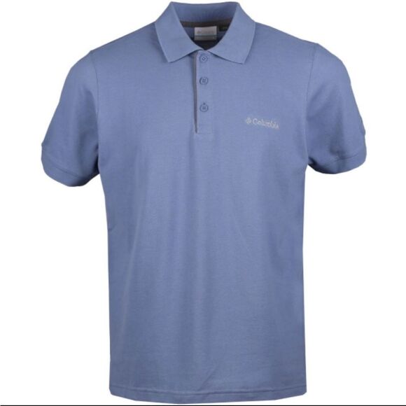 Columbia Men's Short Sleeve Blue Polo Shirt - Picture 1 of 13